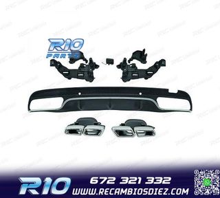 DIFUSOR MERCEDES CLASE C W205 AMG LOOK C63 SEDAN 14-17 + COL