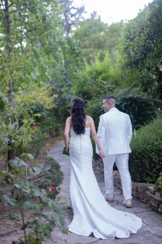Vestido de Novia Encaje Blanco con Cinturón