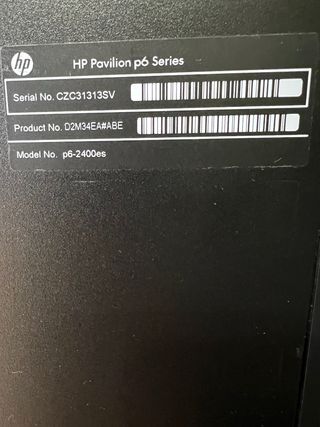 Torre HP Pavilion p6-2400es Intel Core i5