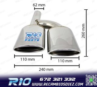 COLAS ESCAPE ESPECIFICA MERCEDES CLASE C W204 07-15 LOOK AMG