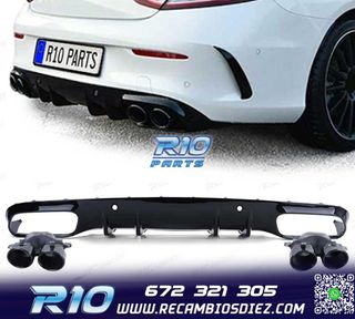 DIFUSOR MERCEDES CLASE C C205 COUPE 14-18 LOOK AMG PDC + COL