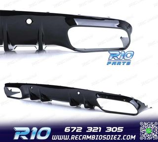 DIFUSOR MERCEDES CLASE C C205 COUPE 14-18 LOOK AMG PDC + COL