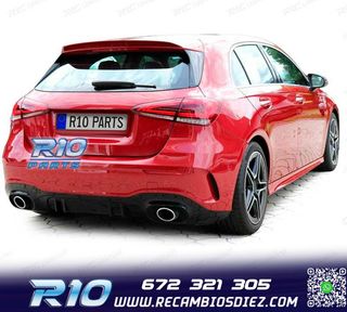 DIFUSOR MERCEDES CLASE A W177 18- A35 LOOK AMG NEGRO BRILLO