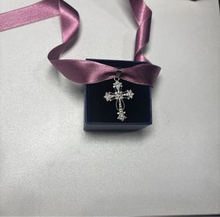 Cruz Fallera plata y cristales