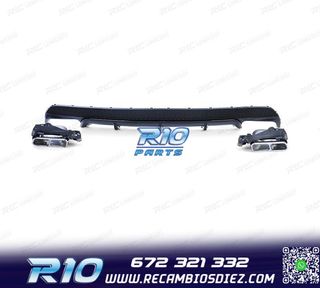 DIFUSOR MERCEDES CLA C117 13-16 LOOK AMG CLA45 NEGRO + COLAS