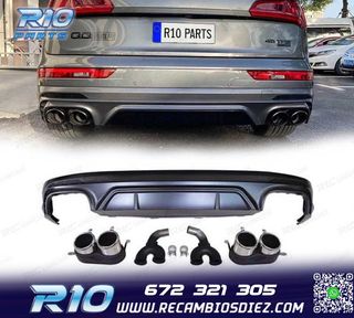 DIFUSOR AUDI Q5 S LINE 18-20 LOOK SQ5 + COLAS ESCAPE CROMO