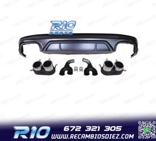 DIFUSOR AUDI Q5 S LINE 18-20 LOOK SQ5 + COLAS ESCAPE CROMO