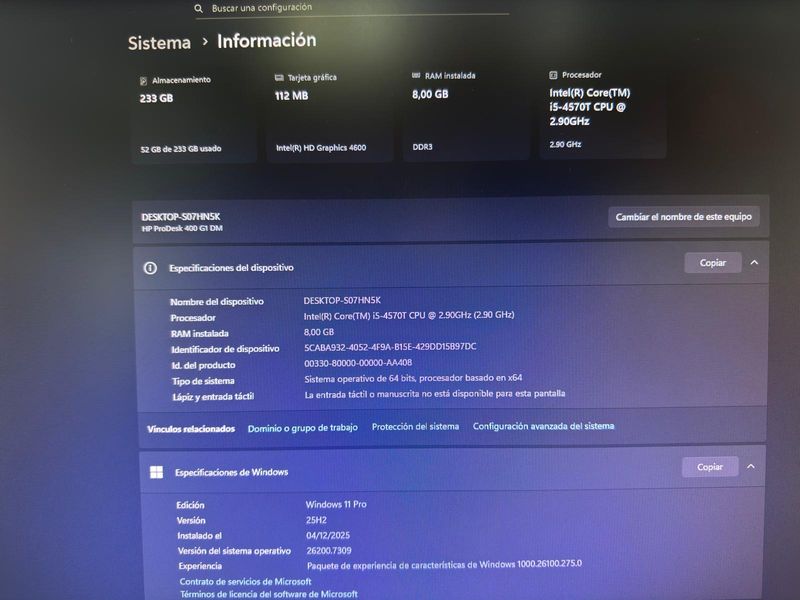 Mini PC HP ProDesk 400 G1 Negro afbeelding 5