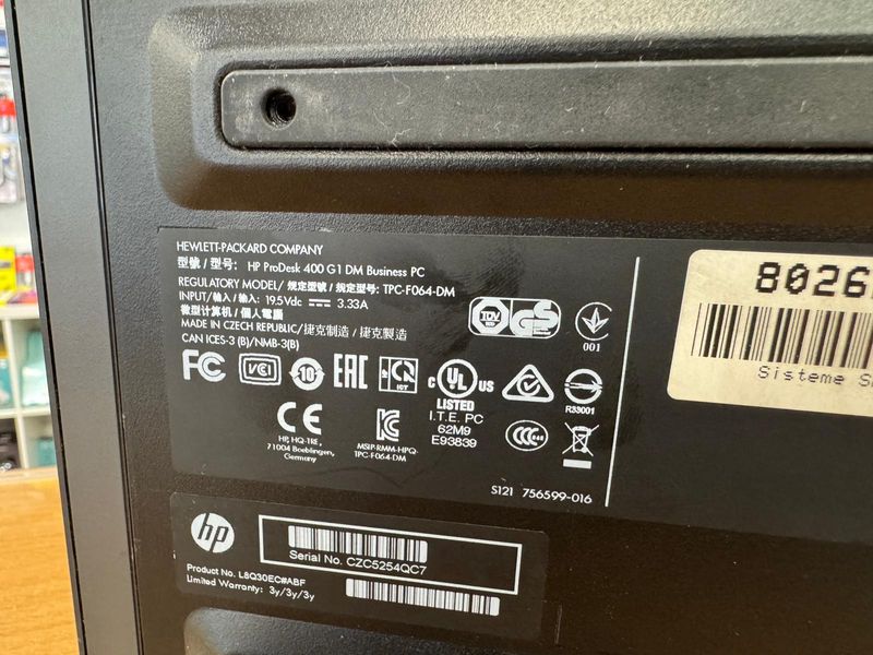 Mini PC HP ProDesk 400 G1 Negro afbeelding 4