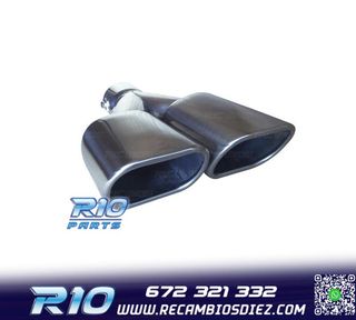 COLA ESCAPE DOBLE RECTANGULAR ACERO INOX