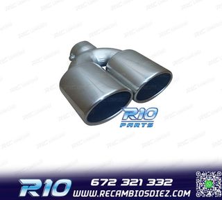 COLA ESCAPE DOBLE OVALADA ACERO INOX