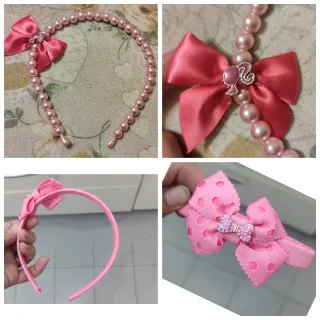 Set 2 Cerchietti Bambina Barbie Rosa