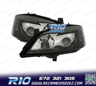 FAROS OPEL ASTRA G 97-04 LUPA FONDO NEGRO