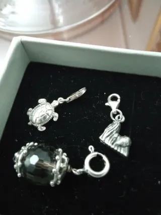 Colgantes para pulseras plata