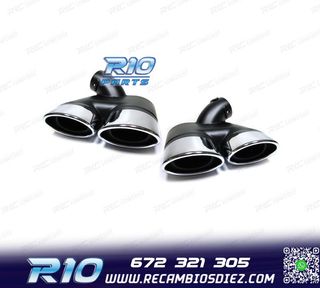 COLAS DE ESCAPE DOBLES OVALADAS MERCEDES W211 02-09 LOOK AMG
