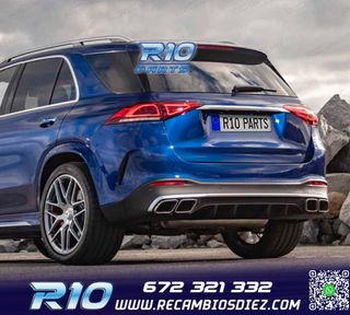 DIFUSOR MERCEDES GLE W167 20- + COLAS ESCAPE LOOK AMG GLE63