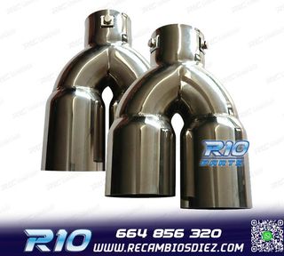 PACK 2 COLAS ESCAPE REDONDA DOBLE ACERO INOX