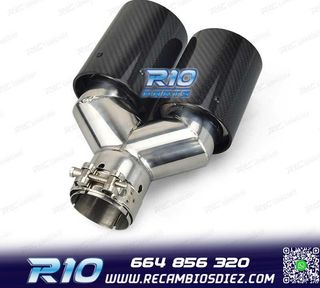 COLA ESCAPE IZQUIERDA BMW LOOK M PERFORMANCE AZUL CARBONO