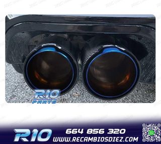 COLA ESCAPE IZQUIERDA BMW LOOK M PERFORMANCE AZUL CARBONO