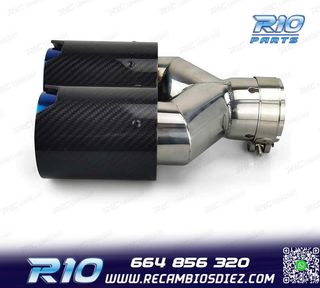 COLA ESCAPE IZQUIERDA BMW LOOK M PERFORMANCE AZUL CARBONO