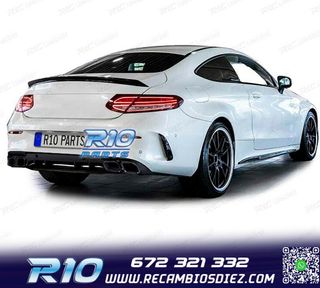 DIFUSOR MERCEDES CLASE C C205 COUPE 15-18 LOOK AMG C63 NEGRO