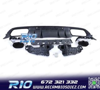 DIFUSOR MERCEDES CLASE C C205 COUPE 15-18 LOOK AMG C63 NEGRO