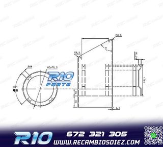 COLA ESCAPE BMW LOOK M POWER PERFORMANCE INOX NEGRO