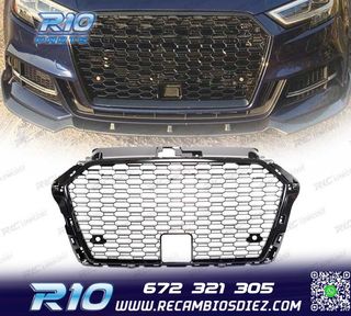 PARRILLA AUDI A3 8V 17-19 LOOK RS3 NEGRO ACC