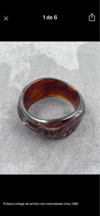 Pulsera acrílico vintage marmolado 1980