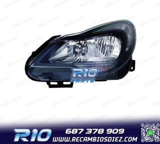 FARO IZQ PARA OPEL CORSA D 11-14 FONDO NEGRO