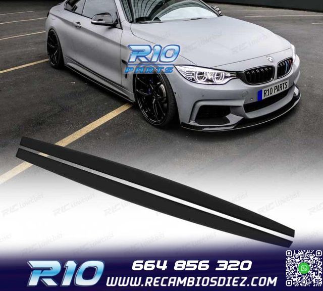 AÑADIDO TALONERAS BMW F32 F33 F36 LOOK M NEGRO BRILLO