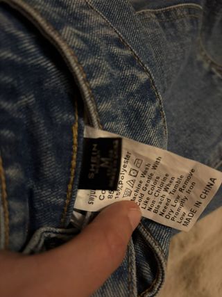 Peto vaquero largo azul SHEIN Talla M