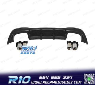 DIFUSOR VOLKSWAGEN VW GOLF 8 21-23 LOOK R DOBLE SALIDA + CO