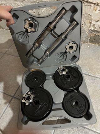Juego de pesas Domyos con maletín