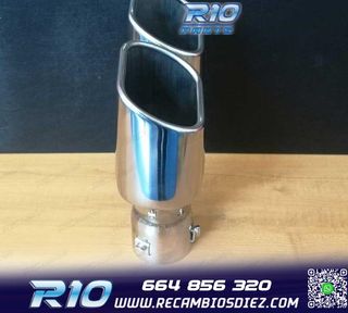 COLA ESCAPE DOBLE RECTANGULAR ACERO INOX