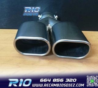 COLA ESCAPE DOBLE RECTANGULAR ACERO INOX