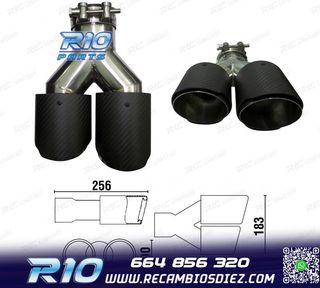 COLA ESCAPE CARBONO DOBLE IZQUIERDA