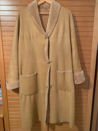 Abrigo doble faz beige talla 44