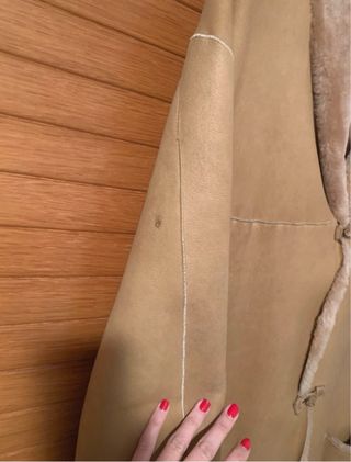 Abrigo doble faz beige talla 44