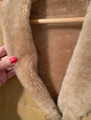 Abrigo doble faz beige talla 44