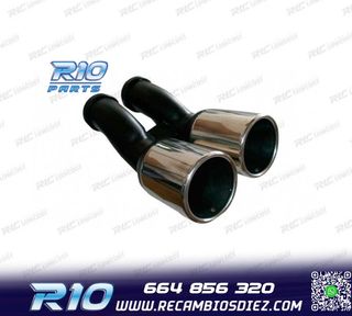 COLA ESCAPE DOBLE REDONDA ACERO INOX SEAT AUDI VOLKSWAGEN VW