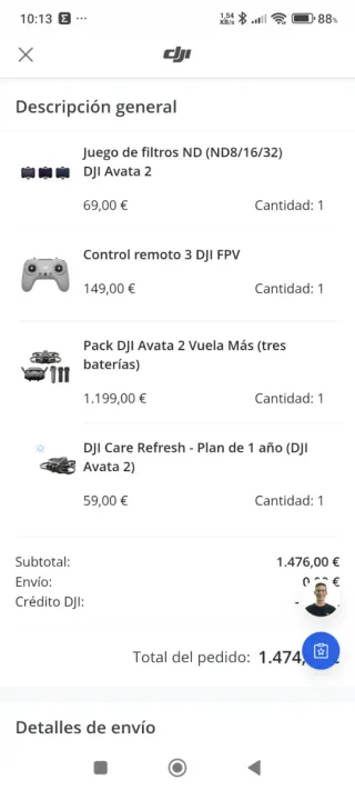 DJI Avata 2 + Occhiali Goggles 3 + Telecomando 3
