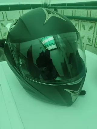 Casco de moto integral negro