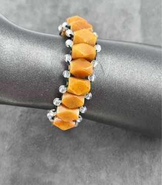 Pulsera Vintage Años 90 Naranja y Transparente