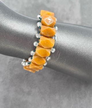 Pulsera Vintage Años 90 Naranja y Transparente
