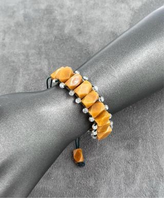 Pulsera Vintage Años 90 Naranja y Transparente