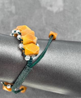 Pulsera Vintage Años 90 Naranja y Transparente