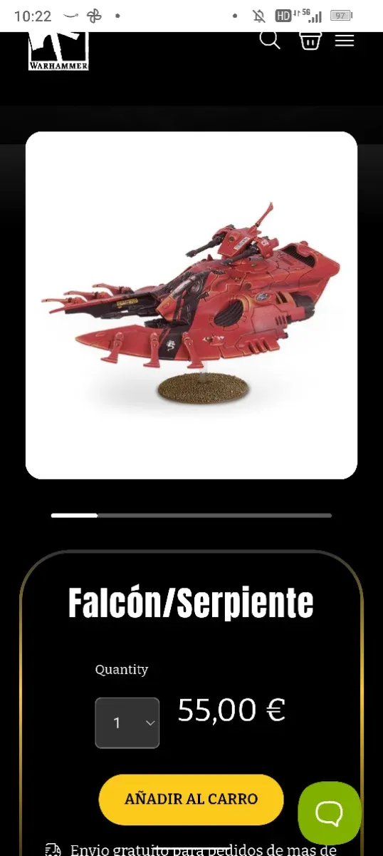 Vehículo Falcon / Serpiente Warhammer