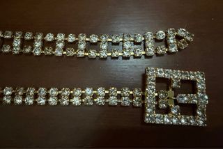 Cintura nuova con pietre oro/argento