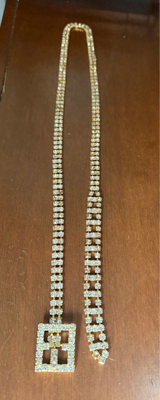 Cintura nuova con pietre oro/argento